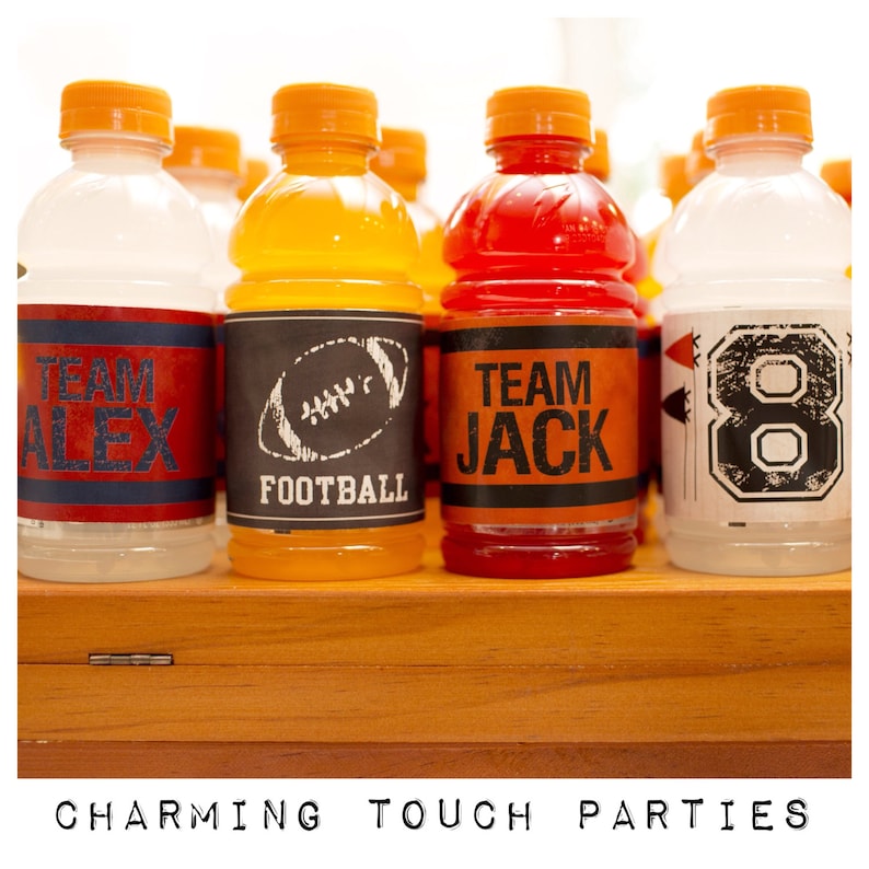 BOY SPORTS BIRTHDAY Party Decorations Sport Drink labels Energy Drink All Sports Football basketball baseball soccer image 1
