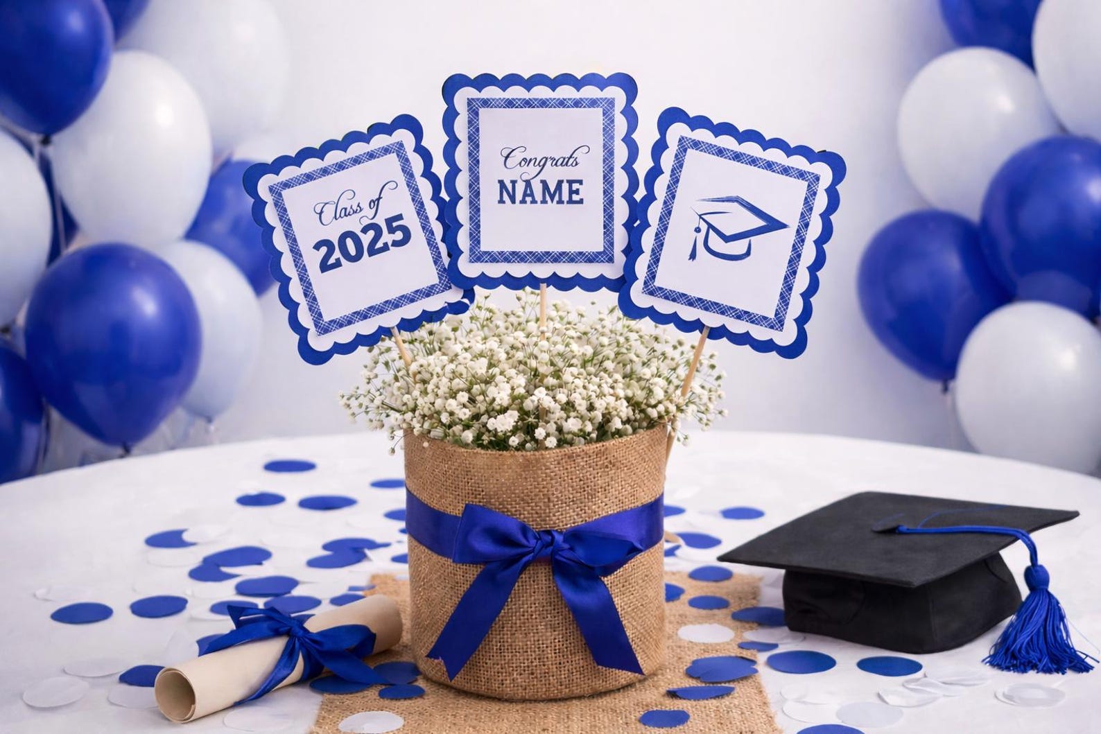 Centerpiece Sticks for Graduation Celebration. Set of 3 Fully Assembled ...