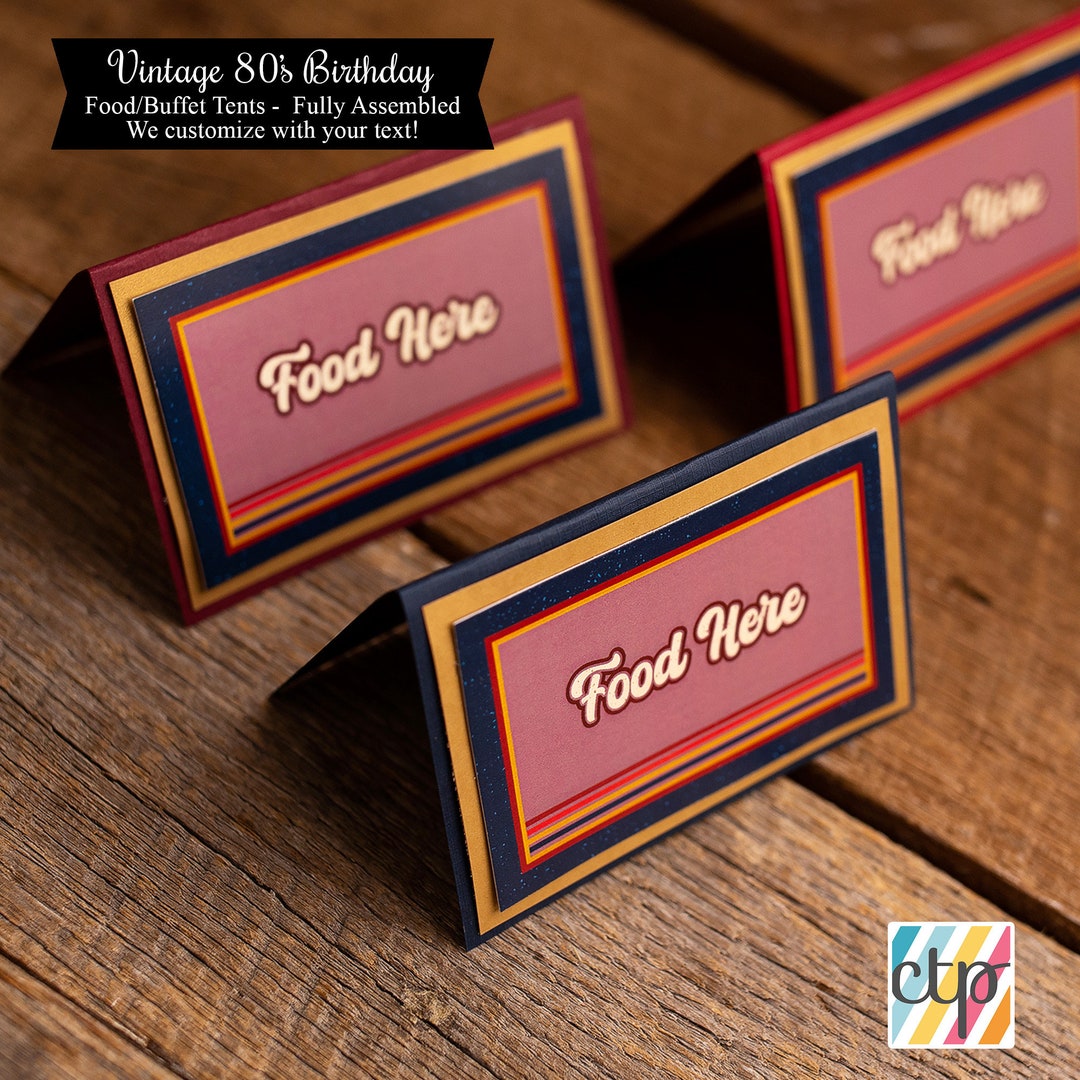 40th Birthday Party, Menu Cards, Buffet Labels, - Etsy