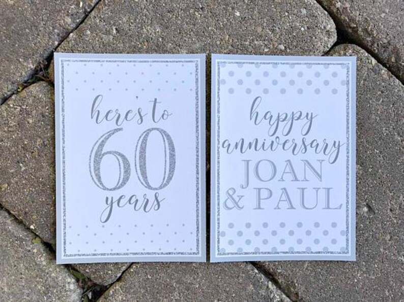 DIAMOND JUBILEE Printed Poster "Were Married in Year", Marriage Board, Back in 1966, What Happened in 1966, 60th Anniversary , Silver image 13