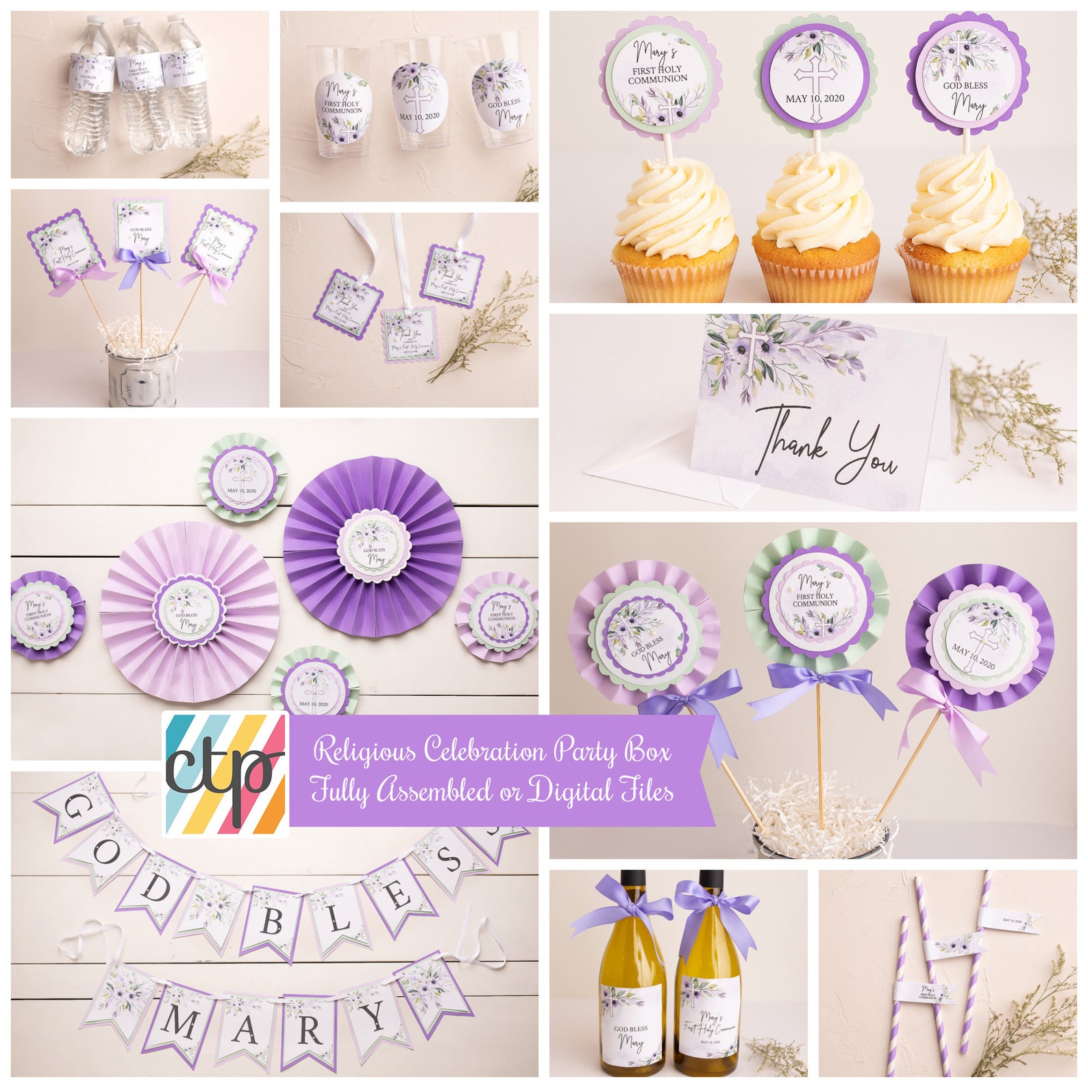 Food Labels Menu Cards Baptism Decorations Baptism Girl Etsy