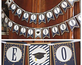 Graduation Banner, Graduation Party Banner, Custom Banner, Graduation Party Decorations, ANY SCHOOL COLORS!