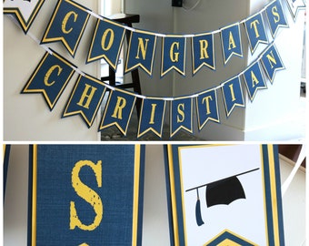 Graduation Banner, Graduation Party Decorations, Congrats Grad Banner, ANY School colors!