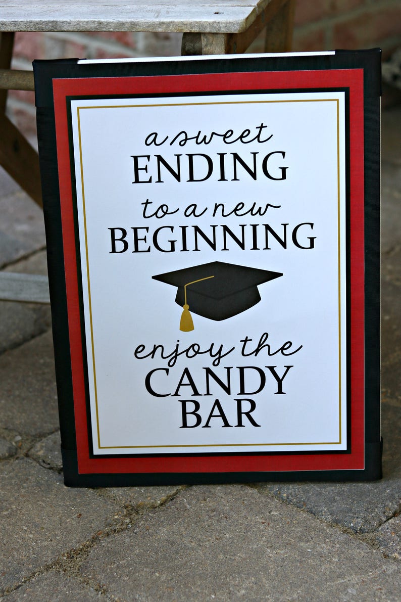 graduation candy buffet candy bar sign grad candy bar etsy