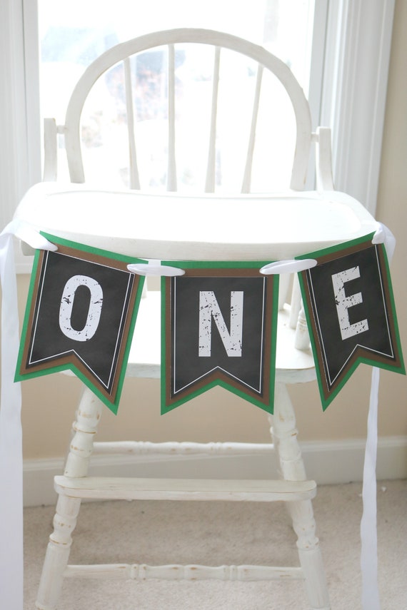 Football 1st Birthday High Chair Banner Boy Sports First Birthday