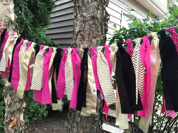 Forty And Fabulous 40 And Fabulous Fabric Bunting Garland 40th