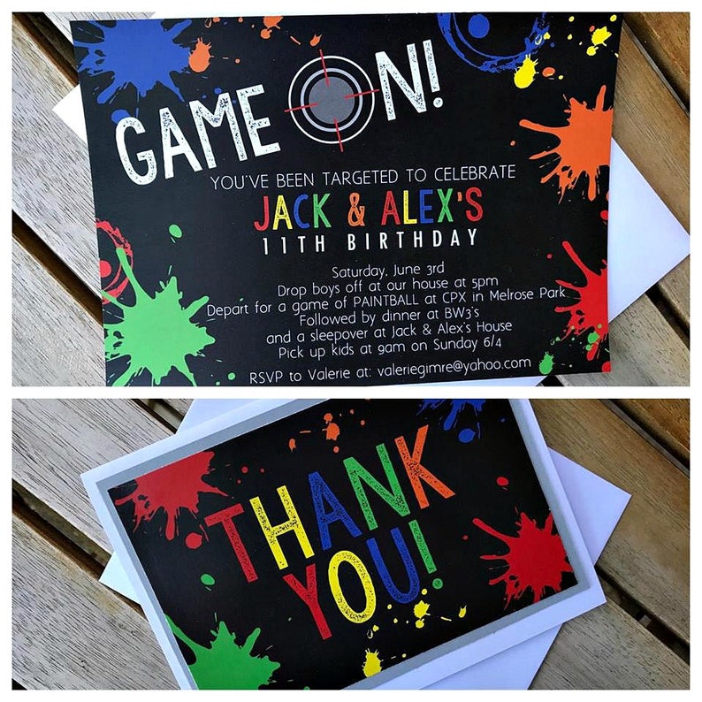 PAINTBALL PARTY DECORATIONS Paintball birthday decor Etsy