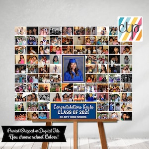 Personalized Graduation Gift, Grad Photo Collage, Class of 2026 Party Decoration, Picture Collage, Custom Made from your Photographs!