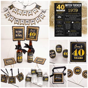 PRINTED 30th birthday poster, Back in 1996, What Happened in 1996, 30th Birthday Decorations, Black and Gold, 30th Party Decor, Vintage 1996 image 16