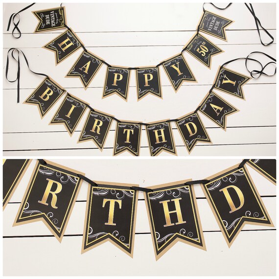 Milestone Birthday Decorations, Vintage Dude, Birthday Banner, Adult Birthday Party Decor, Aged To Perfection Il_570xn
