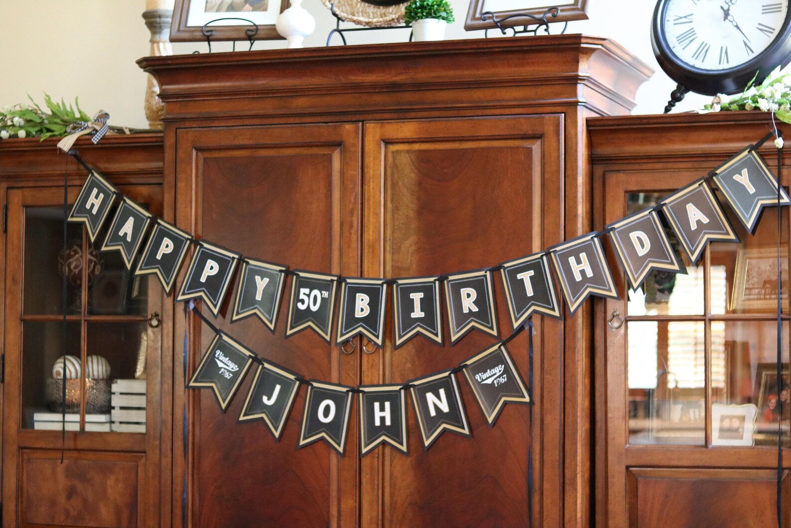 50TH BIRTHDAY PARTY Banner Happy Birthday 50th Party Banner | Etsy