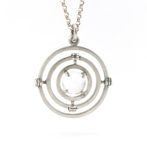 Pools of Light Armillary Orbital Necklace in Sterling Silver