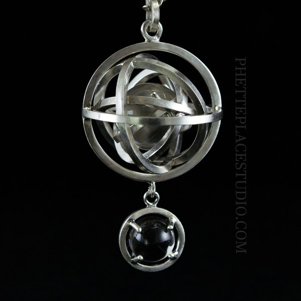 3D Kinetic Armilliary Sphere Pendant