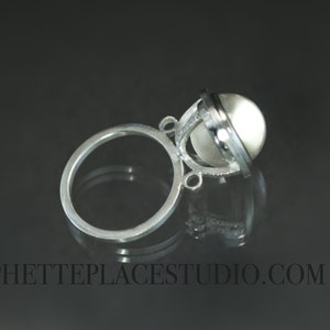 Pools of Light Fob Ring in Sterling Silver and Quartz, Made to Order