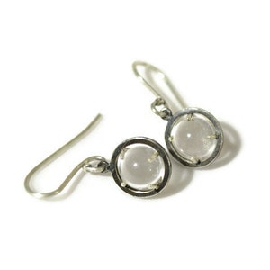 Pools of Light Caged Quartz Earrings