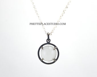 Large Pools of Light Quartz Charm Necklace