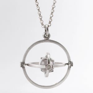 Pools of Light Armillary Orbital Necklace in Sterling Silver image 8