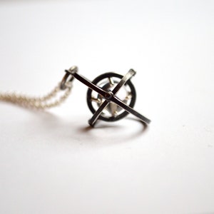 Pools of Light Armillary Orbital Necklace in Sterling Silver 画像 4