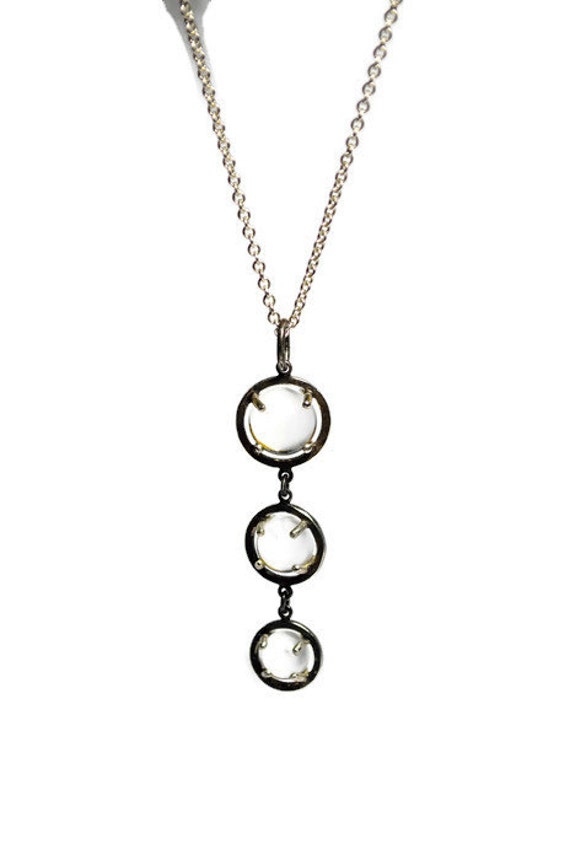 Pools of Light Necklace Undrilled Quartz Sphere Necklace Etsy