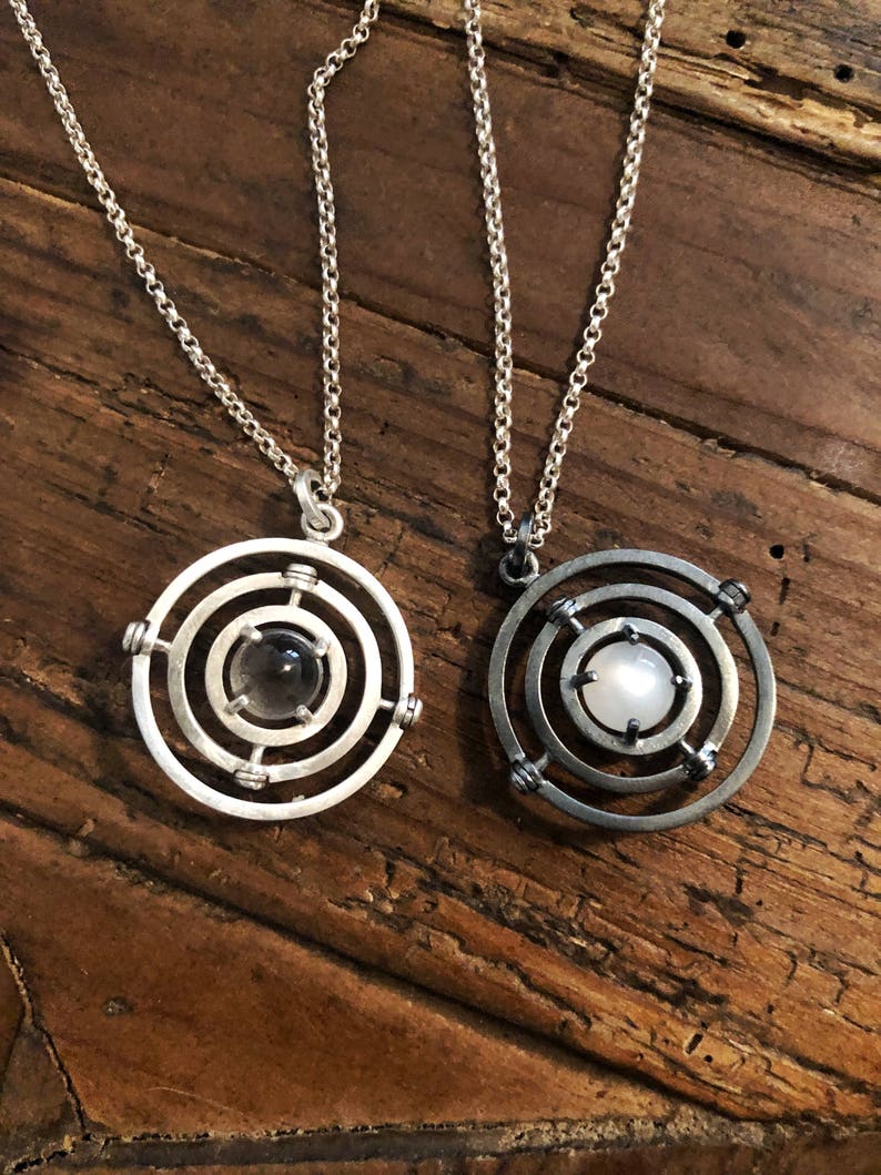 Pools of Light Orbital Necklace Armillary Pendant Etsy