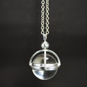 Quartz Fob Pendant in Sterling Silver