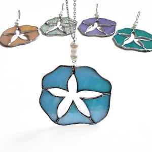 Unique Stained Glass Sand Dollar Ornament, Sea Life Creature Beachy Decor Window Ornament, Beachaholic Sea Lover Gift Decorative Glass Art