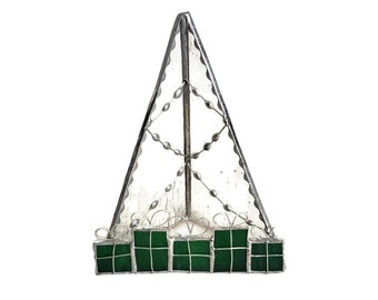 Einzigartiger Buntglas-Baum-Kerzenhalter, einzigartiger Kerzenhalter-Weihnachts-Geschenk-Idee, verzierter Baum-Kerzenhalter, handgemachtes Weihnachtsdekor
