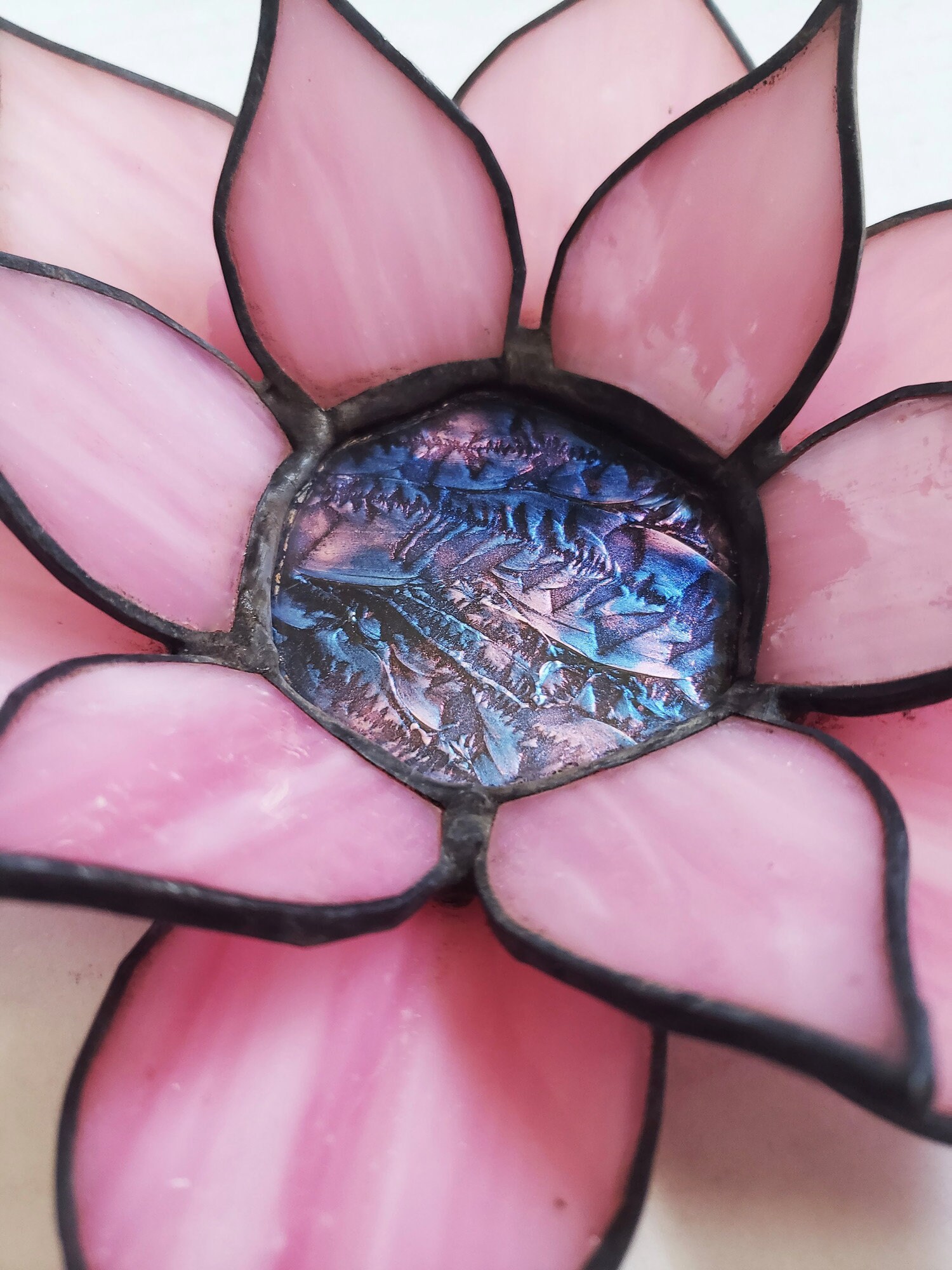 Unique Stained Glass Lotus Candle Holder Springtime Decor Etsy