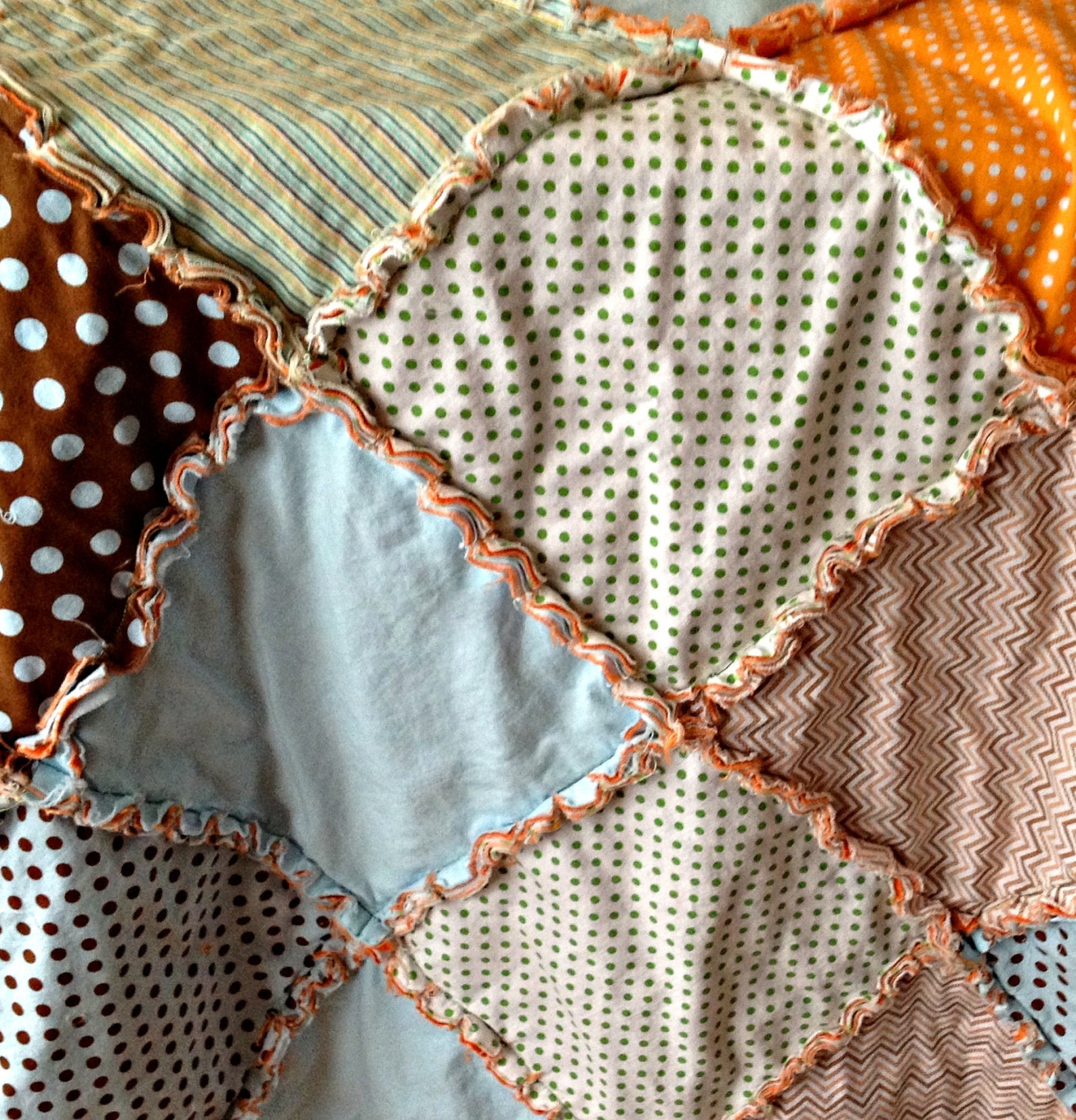 Beautiful rag quilt made to order. Etsy