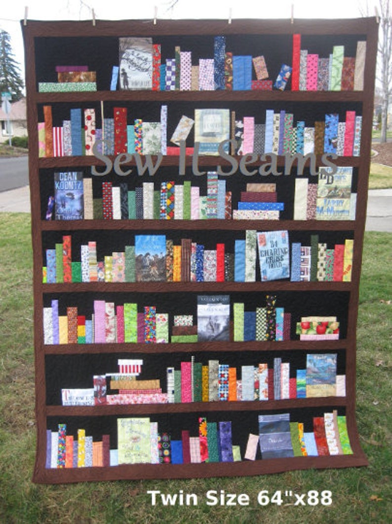 CUSTOM ORDER ONLY Bookcase Quilt Bookshelves, Books, Knickknacks Etsy