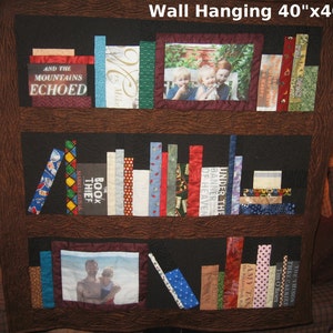 CUSTOM ORDER ONLY Bookcase Quilt bookshelves, books, knickknacks image 2