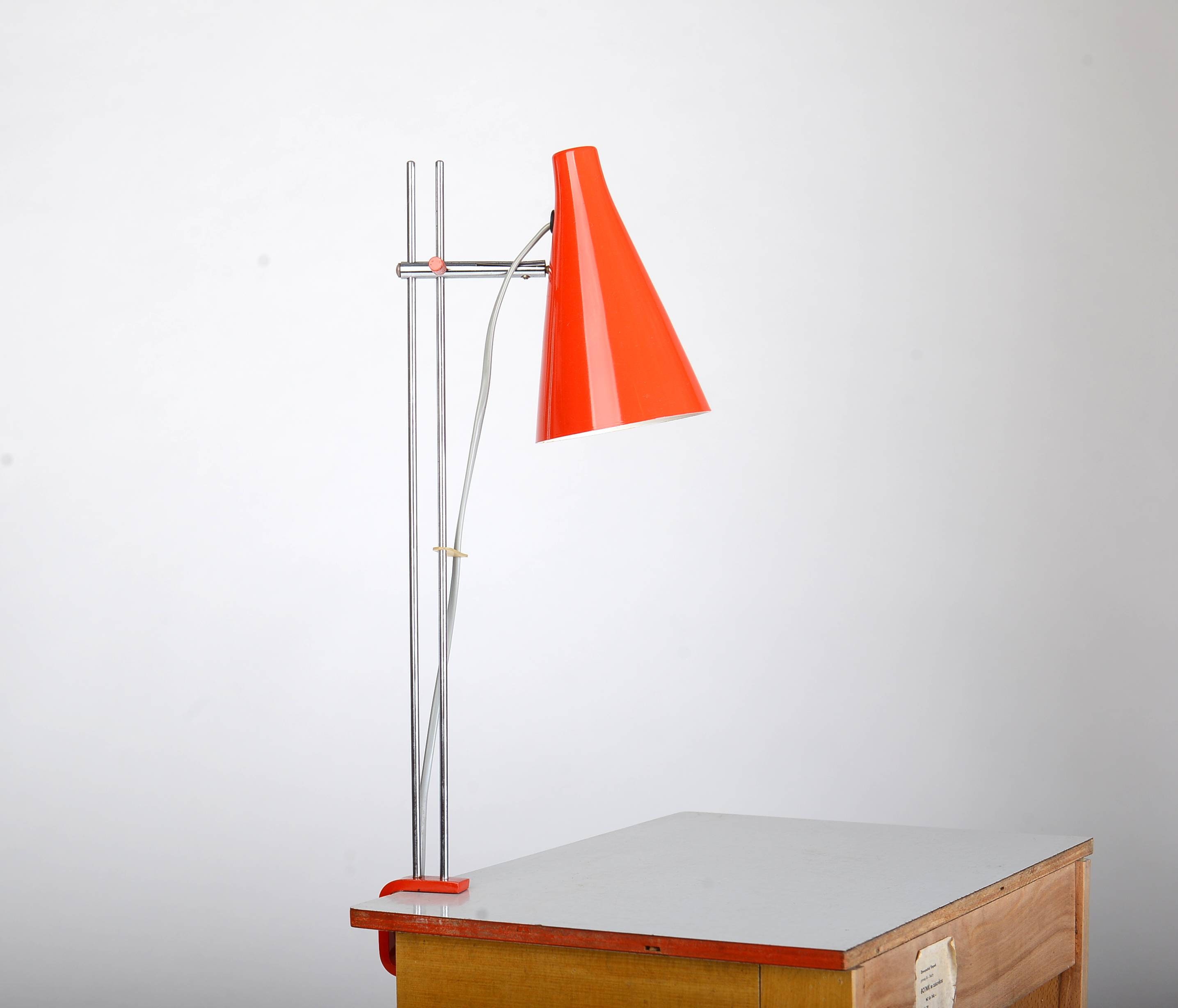 Mid-century Modern Lamp by Josef Hurka for Lidokov 1960s, Mid-century Modern Vintage Atomic Lighting Mid-century Desk Lamp Designer Lamp