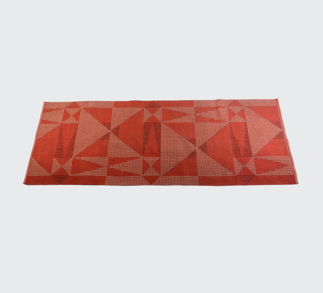 Mid Century Modern Rug Vintage Geometric Carpet 1960s Modernist Area ...