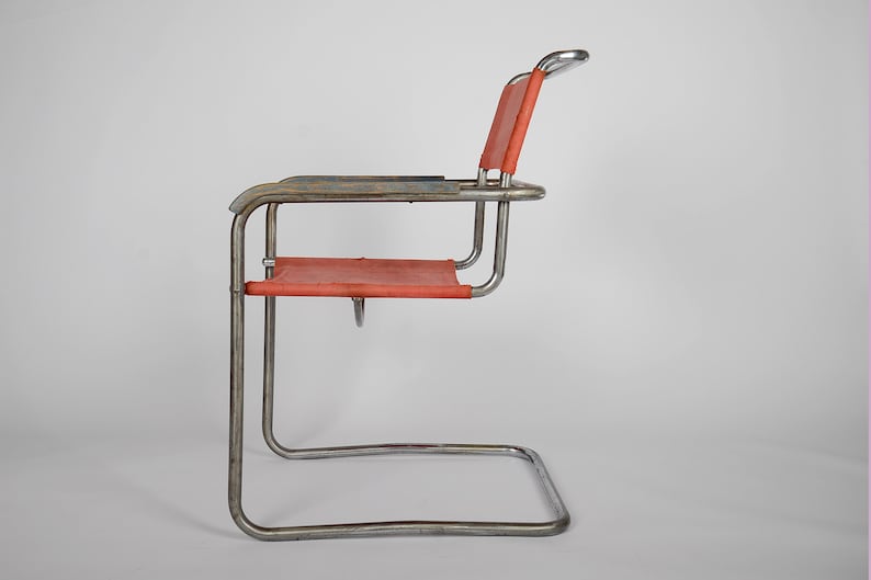 Bauhaus chairs B34 by Marcel Breuer for Thonet, 1930s, Marcel Breuer era, knoll, deco image 4