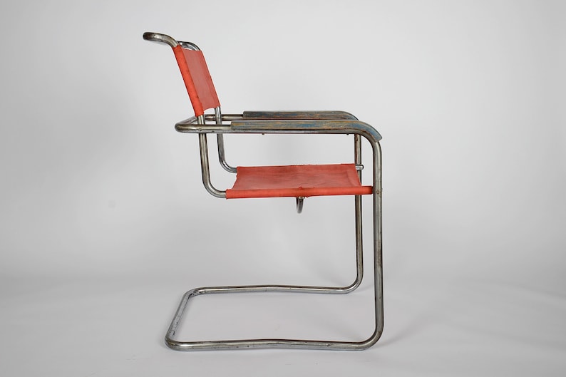 Bauhaus chairs B34 by Marcel Breuer for Thonet, 1930s, Marcel Breuer era, knoll, deco image 3