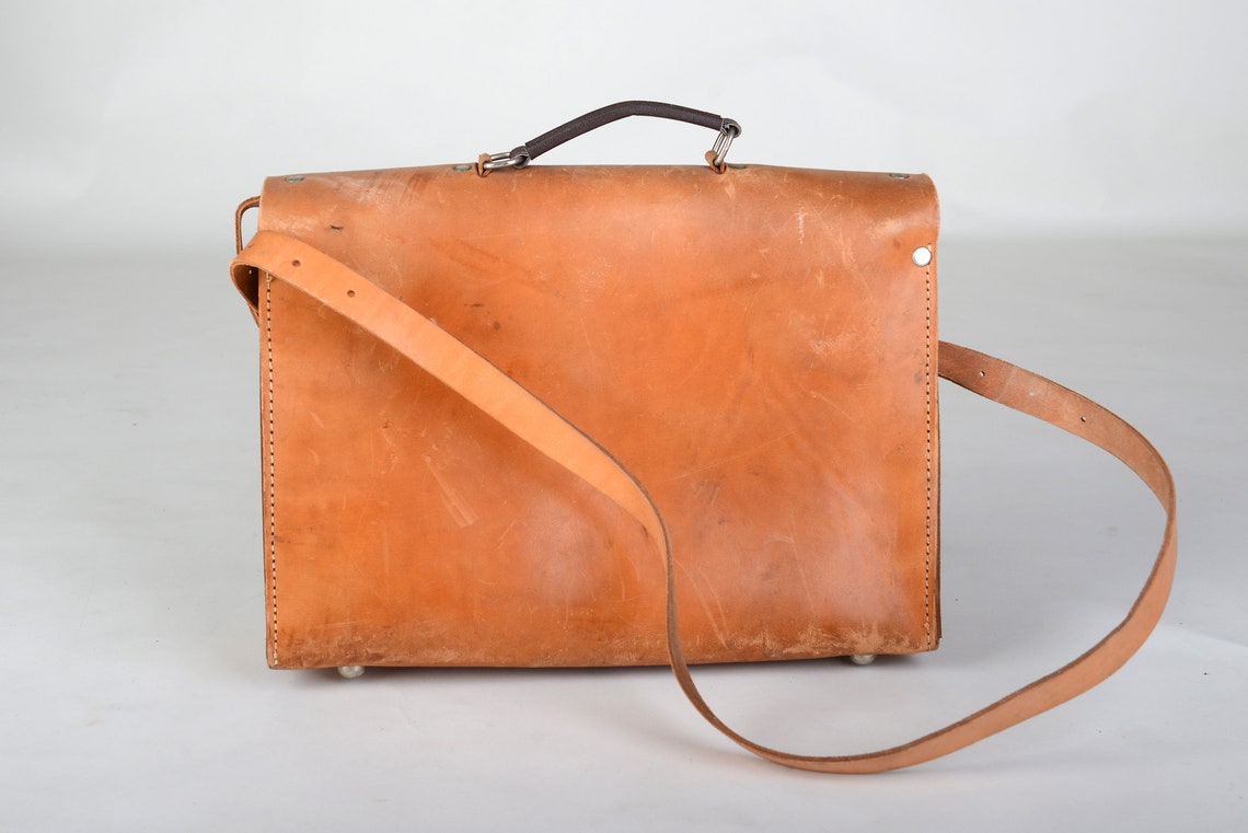Vintage Leather Worker Bag Vintage Leather Tool Bag Vintage Etsy