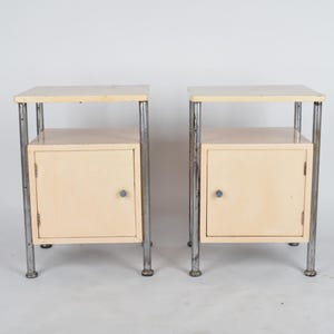 Bauhaus Tubular Steel Nightstand Thonet style Bedside Table Vintage Modernist Furniture, 1930s Bauhaus Side Table, Industrial Furniture