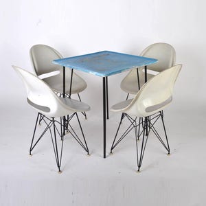 Mid-Century Fiberglass Chair and Table Set by Miroslav Navrátil 1960s Iconic Design Vintage Designer furniture Modernist Dinning Set