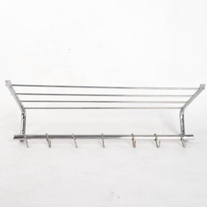 Bauhaus Coat Hanger 1930s Industrial Coat Hanger Mid Century Wall Mount Coat Rack Retro Entryway Storage Large Bauhaus Coat Hanger