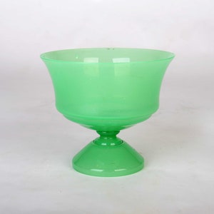 Vintage Art Deco Glass Bowl Czech Tango Glass Compote Modernist Design 1920s Decorative Bowl  Antique Centerpiece  Designer Czech Glass Vase