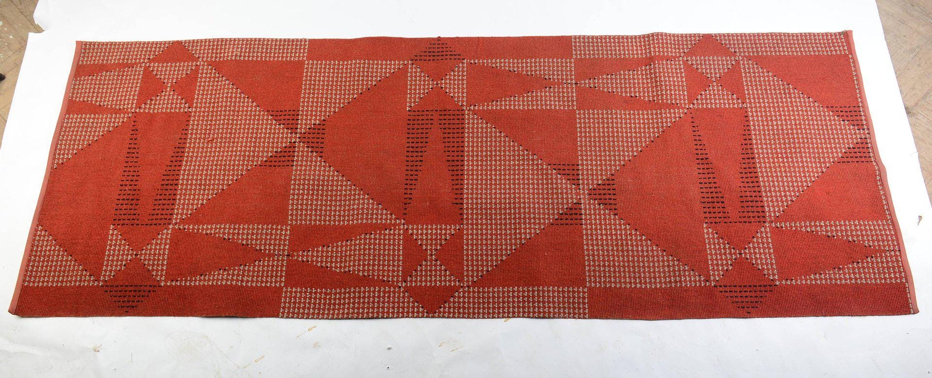 Mid Century Modern Rug Vintage Geometric Carpet 1960s Modernist Area ...