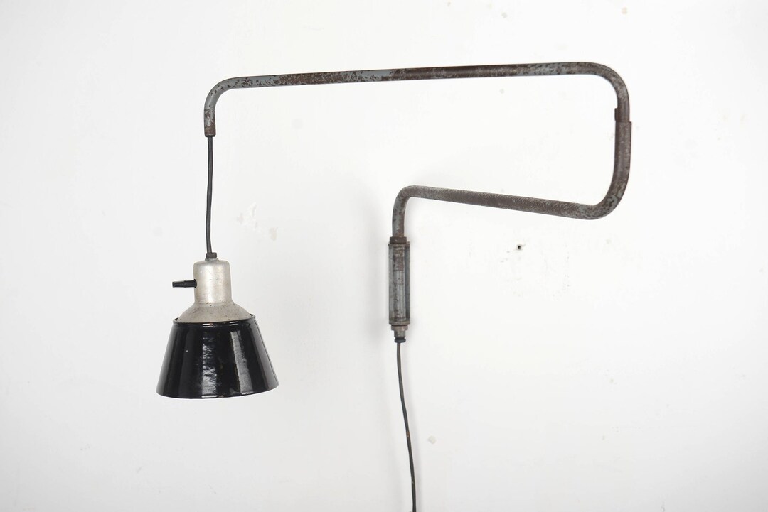 Bauhaus Industrial Wall Lamp Kandem 830, 1930s – Adjustable Metal