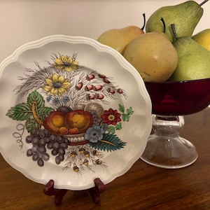 Vintage Spode Copeland England REYNOLDS  fruits & flowers lunch plate 2188