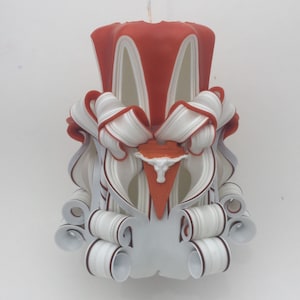 University of Texas Inspired Carved Candle - 5 Inch