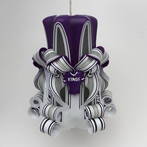 Sacramento Kings Inspired Carved Pillar Candle - 5 Inch