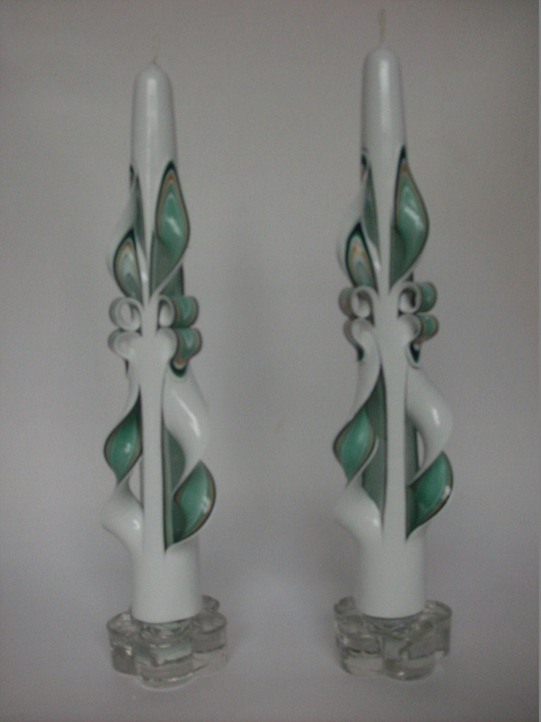 Handcarved Taper Candles Etsy