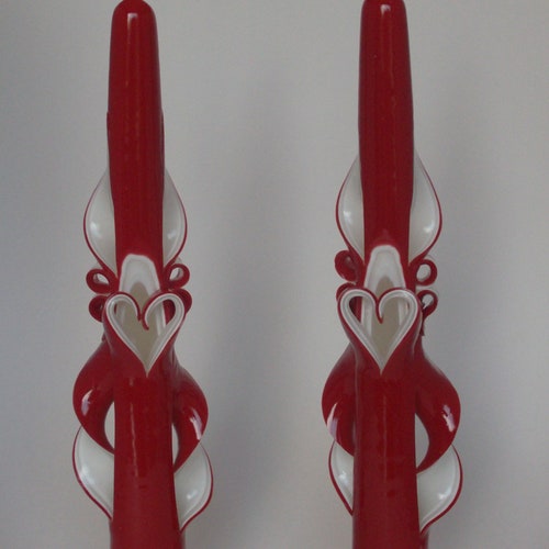 Valentine Heart Taper Candles 6 Inch Etsy