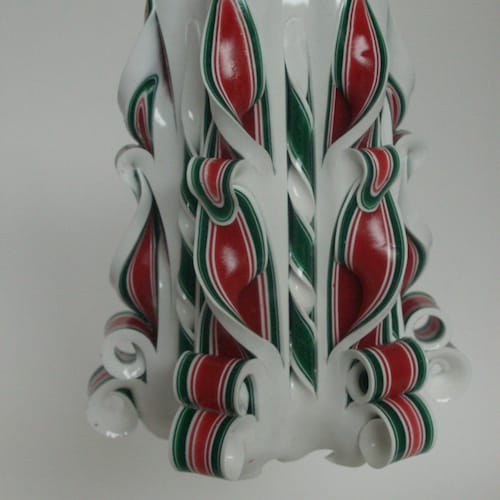 Carved Christmas Pillar Candle Etsy