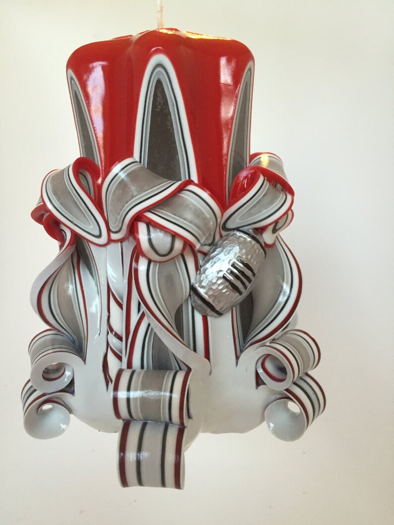 Ohio State Inspired Decorative Candle 5 Inch Etsy