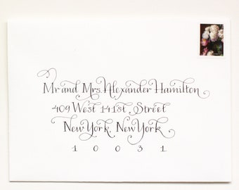 Fancy Print Custom Handwritten Lettering Calligraphy Wedding Envelope Addressing